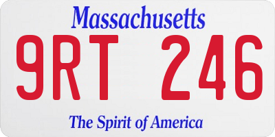 MA license plate 9RT246