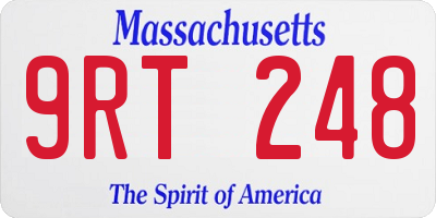 MA license plate 9RT248