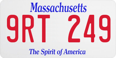 MA license plate 9RT249