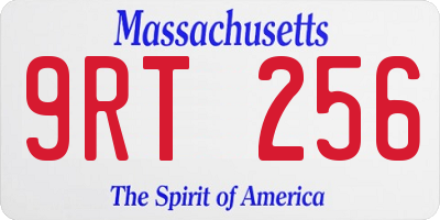 MA license plate 9RT256