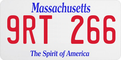 MA license plate 9RT266