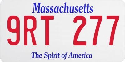 MA license plate 9RT277