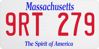 MA license plate 9RT279