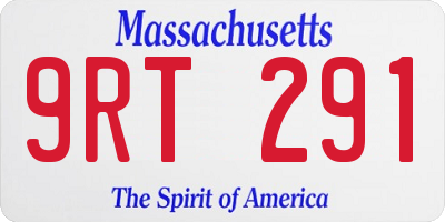 MA license plate 9RT291