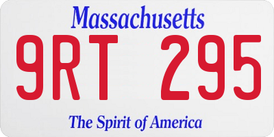 MA license plate 9RT295