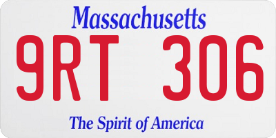 MA license plate 9RT306