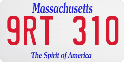 MA license plate 9RT310