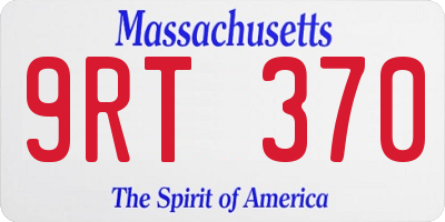 MA license plate 9RT370