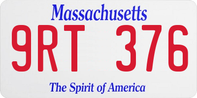 MA license plate 9RT376