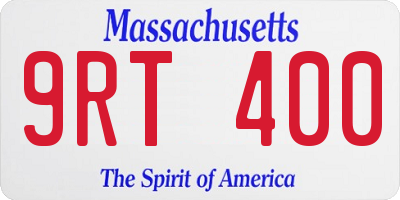 MA license plate 9RT400