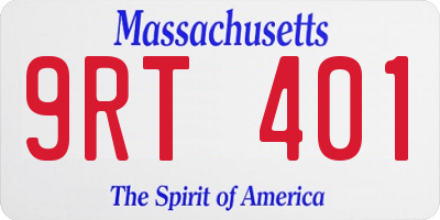 MA license plate 9RT401
