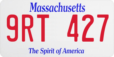 MA license plate 9RT427
