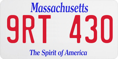 MA license plate 9RT430