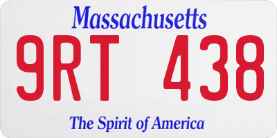 MA license plate 9RT438