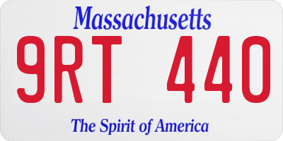 MA license plate 9RT440