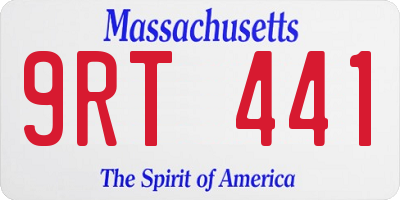 MA license plate 9RT441