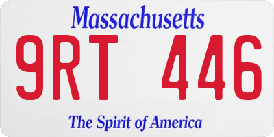 MA license plate 9RT446
