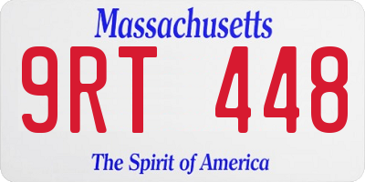MA license plate 9RT448