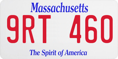 MA license plate 9RT460