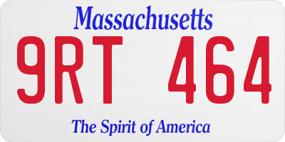 MA license plate 9RT464