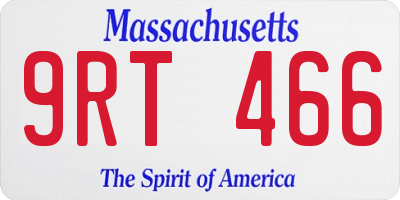 MA license plate 9RT466