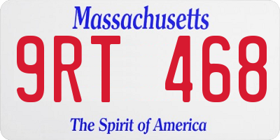 MA license plate 9RT468