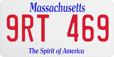 MA license plate 9RT469