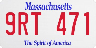MA license plate 9RT471