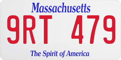 MA license plate 9RT479