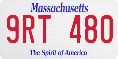 MA license plate 9RT480