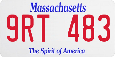 MA license plate 9RT483
