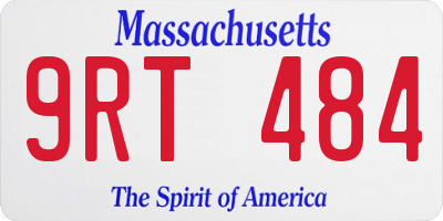 MA license plate 9RT484