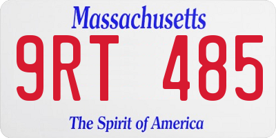 MA license plate 9RT485