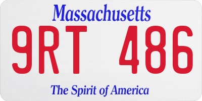 MA license plate 9RT486