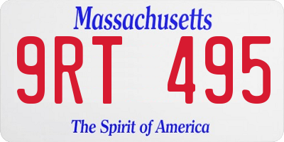 MA license plate 9RT495