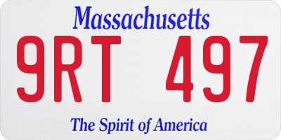 MA license plate 9RT497