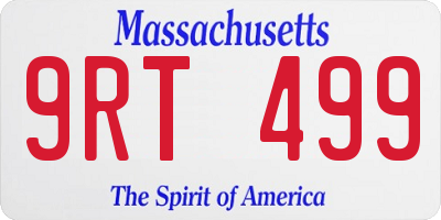 MA license plate 9RT499
