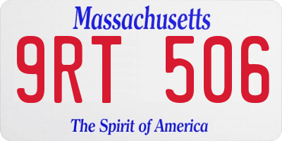 MA license plate 9RT506