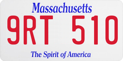 MA license plate 9RT510