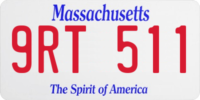 MA license plate 9RT511