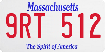MA license plate 9RT512