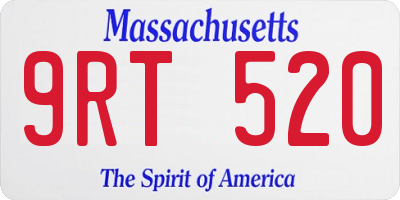 MA license plate 9RT520