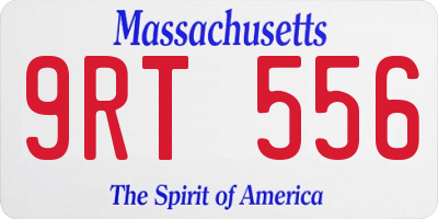 MA license plate 9RT556