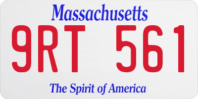 MA license plate 9RT561