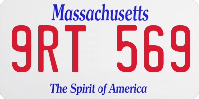 MA license plate 9RT569