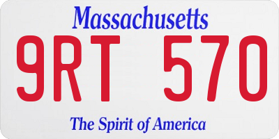 MA license plate 9RT570