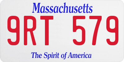 MA license plate 9RT579