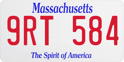 MA license plate 9RT584