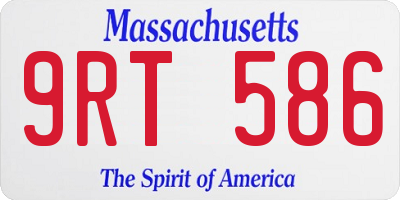 MA license plate 9RT586