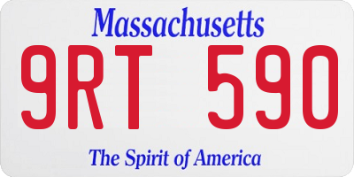 MA license plate 9RT590